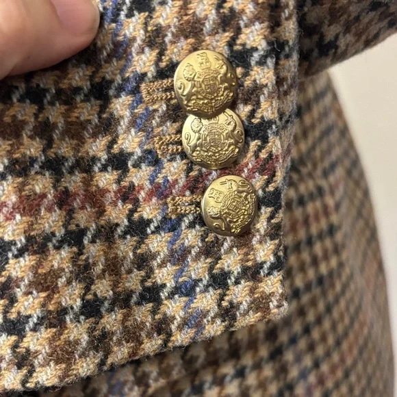 J. Crew Factory Brown Houndstooth Blazer - Picture 4 of 10